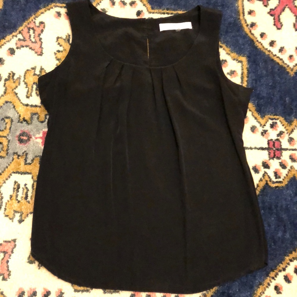 Trina Turk 100% Silk Shell Top Black Size Large